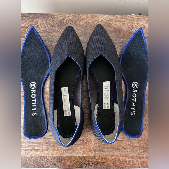 Rothy’s The Point Maritime Navy Blue Flats Women’s Size 9 - Picture 10 of 11